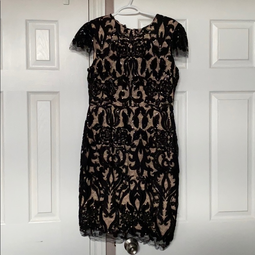 Beautiful tan black lace dress